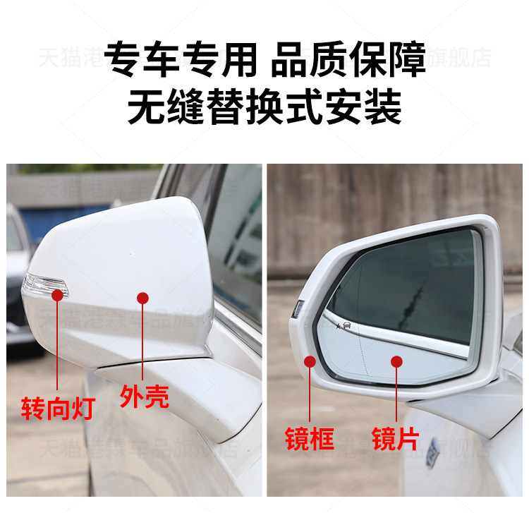 Suitable for Cadillac Xt4 Xt5 Xt6 Reversing Mirror Housing, Rearview Mirror Frame, Mirror Lens, Reflector, Turn Signal Light