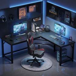 Corner computer table e-sports table desktop home double desk bookshelf bedroom corner table office desk game table