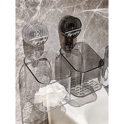 Face wash basin bathroom storage box suction cup toilet storage rack towel secondary waste wall hanging table bathroom wash