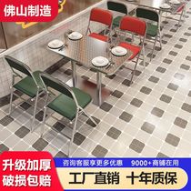 Hong Kong style ice room tea restaurant table and chair combination retro Southeast Asian Thai food stall catering barbecue shop table commercial