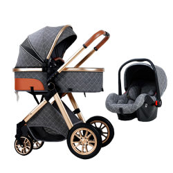 Internet celebrity New 3 in 1 Baby Stroller High Landscape Carriage Light N