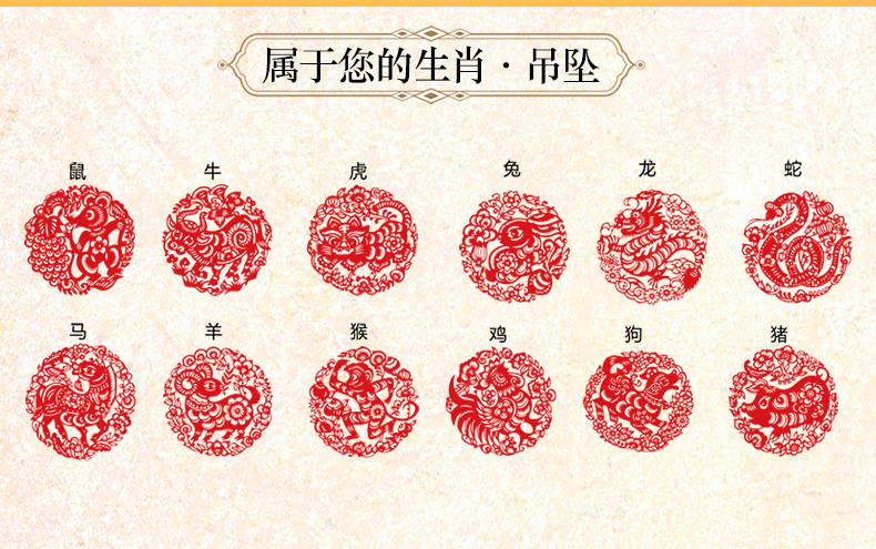 999纯银12生肖吊坠 五福12属相双面挂件男女情侣款护身符转运吊牌