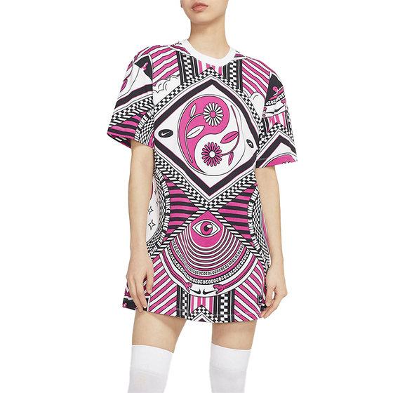 Nike/Nike Genuine Sportswear Summer New Women 's Printed Sports and Casual Dress CJ3626 Nike/Nike Genuine Sportswear Summer New Women 's Printed Sports and Casual Dress CJ3626