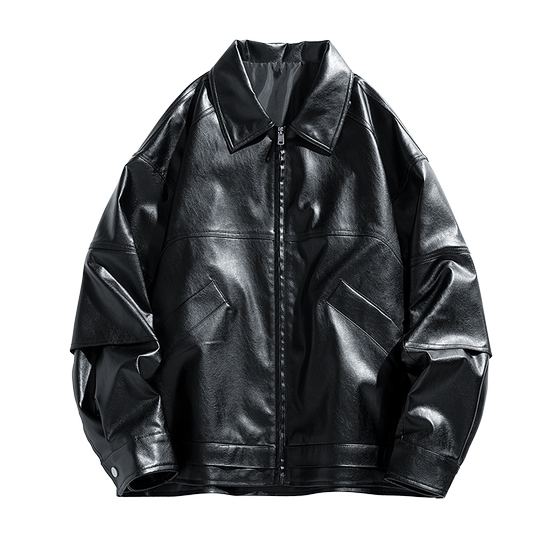 NEW BOLUNE/New Balance American fashion brand leather jacket men's spring and autumn casual loose couple work jacket
NEW BOLUNE/New Balance American fashion brand leather jacket men's spring and autumn casual loose couple work jacket