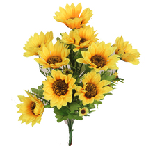 Sunflower simulation fake flower bouquet Sun chrysanthemum lavender rose silk flower wedding office living room plastic dried flower