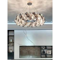 Postmodern light luxury crystal chandelier living room lamp simple modern atmospheric bedroom lamp restaurant lamp 2023 new style