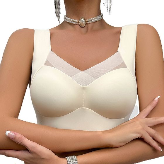 Cross-border traceless bra with steel ringless bra with large breasts showing small gathering D-closing adjustment type, complementary breasts integrated beauty and inner back
Cross-border traceless bra with steel ringless bra with large breasts showing small gathering D-closing adjustment type, complementary breasts integrated beauty and inner back