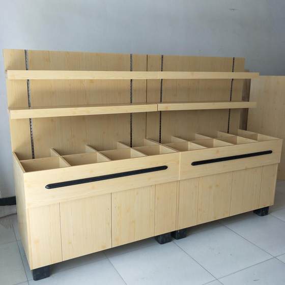 Supermarket rice cabinet against wall, grain cabinet, dry fruit display cabinet, bulk island cabinet, fried food shelf, egg cabinet Supermarket rice cabinet against wall, grain cabinet, dry fruit display cabinet, bulk island cabinet, fried food shelf, egg cabinet