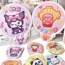 New cartoon selfie reflector folding fan to carry around mini round fan summer cute small fan portable