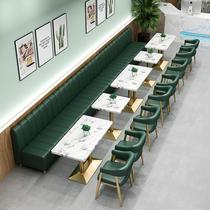 Internet celebrity milk tea shop tables and chairs cafe dessert burger shop snack bar restaurant deck sofa wall customized direct sales