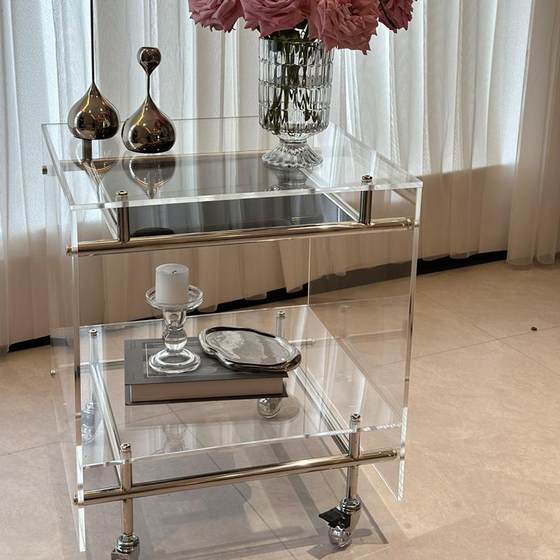 Ness/Retro Internet celebrity ins air transparent acrylic trolley movable bedside table storage rack
Ness/Retro Internet celebrity ins air transparent acrylic trolley movable bedside table storage rack