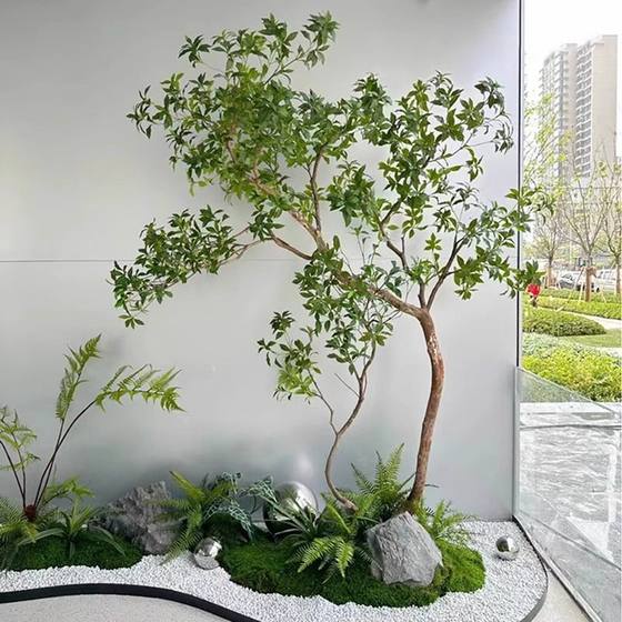 Indoor drunk wood simulation plant landscaping decorative tree bionic green plant large fake tree simple landscape window ornaments Indoor drunk wood simulation plant landscaping decorative tree bionic green plant large fake tree simple landscape window ornaments