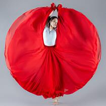 720 degree swing dance skirt skirt Xinjiang dance skirt ethnic dance red dance skirt