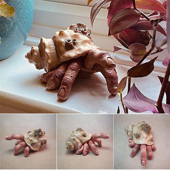 신제품 1pcs Fingercrab 소름 끼치는 이상한 이상한 공포 수지 모드 신제품 1pcs Fingercrab 소름 끼치는 이상한 이상한 공포 수지 모드