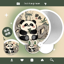 Upgraded cartoon selfie reflector folding fan portable cute little fan Chinese style lighting and photo artifact