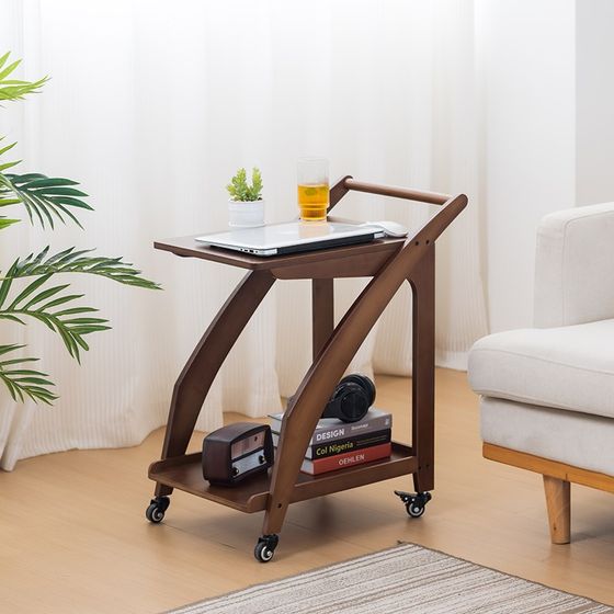 Several tables of solid wood sofa can move the small coffee table mini with a wheel cart, a small table, a few racks Several tables of solid wood sofa can move the small coffee table mini with a wheel cart, a small table, a few racks