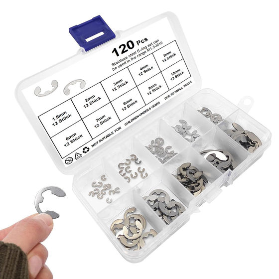 120pcs304 스테인레스 스틸 세척 개방 도어 링 링 링 세트 GB896E 유형 스프링 오픈 도어 카드 M1.5M10 세트 120pcs304 스테인레스 스틸 세척 개방 도어 링 링 링 세트 GB896E 유형 스프링 오픈 도어 카드 M1.5M10 세트
