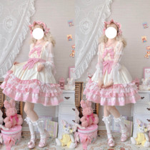 The end of the original LOLITA cycle sweet ancient sense solid color skirt JSK