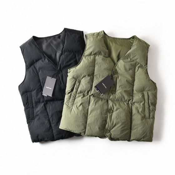 New high fluffy d lightweight warm loose casual V-neck cotton vest vest for men and women autumn and winter thickened vest jacket
New high fluffy d lightweight warm loose casual V-neck cotton vest vest for men and women autumn and winter thickened vest jacket