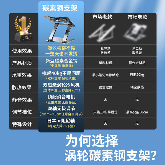 Ruitaker 수직 데스크탑 더블 레이어 고위 노트북 냉각 브래킷 알루미늄 합금 접이식 리프트 Ruitaker 수직 데스크탑 더블 레이어 고위 노트북 냉각 브래킷 알루미늄 합금 접이식 리프트