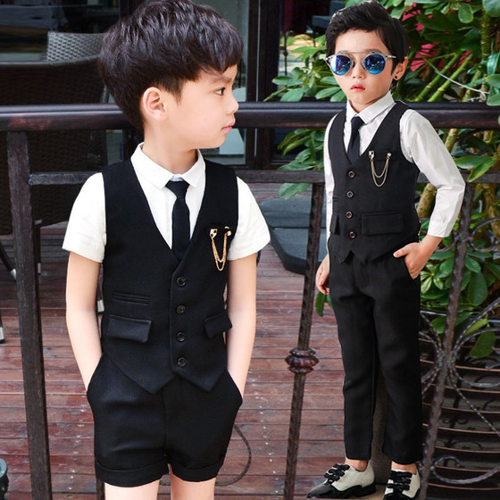 Children's suits for boys formal wear q autumn boys wedding flower children's dress handsome black host performance
Children's suits for boys formal wear q autumn boys wedding flower children's dress handsome black host performance