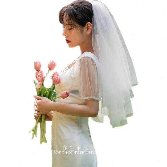 등록 된 짧은 새 스타일 라이트 웨딩 드레스 원사 작은 머리 결혼 슈퍼 요정 증명서 사진 소품 리드 베일 신부와 결혼 제안 등록 된 짧은 새 스타일 라이트 웨딩 드레스 원사 작은 머리 결혼 슈퍼 요정 증명서 사진 소품 리드 베일 신부와 결혼 제안