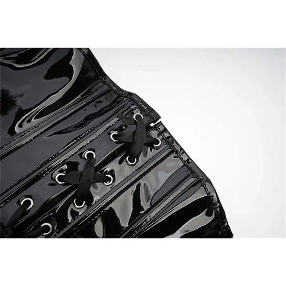 PU Leather Corset Top Wovmen Shiny PVC Steampunk Corsets and PU Leather Corset Top Wovmen Shiny PVC Steampunk Corsets and