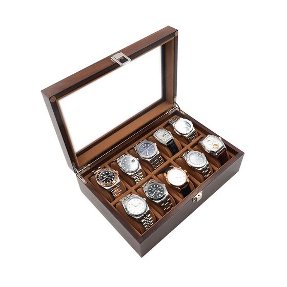 Hongyitang Black Walnut Watch Box Storage Box 솔리드 나무 보석 상자 시계 상자 배치 시계 랙 다중 시계 캐비닛 Hongyitang Black Walnut Watch Box Storage Box 솔리드 나무 보석 상자 시계 상자 배치 시계 랙 다중 시계 캐비닛