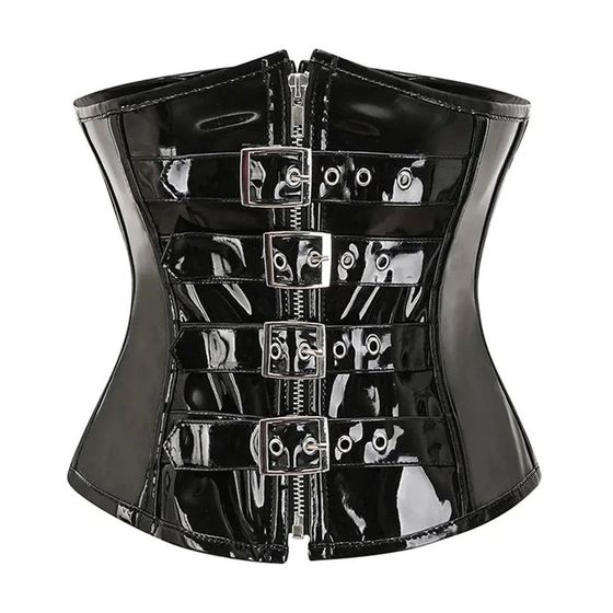 PU Leather Corset Top Women Shiny PHVC Steampunk Corsets and PU Leather Corset Top Women Shiny PHVC Steampunk Corsets and