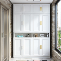 Space aluminum wall cabinet wall cabinet Bedroom wall-mounted storage wardrobe storage cabinet Balcony waterproof sunscreen bathroom top cabinet