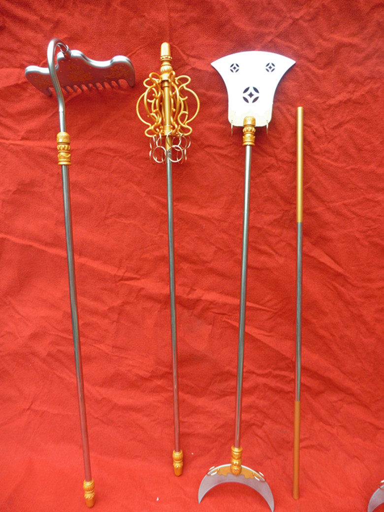 西游记师徒四人不锈钢兵器服装道具唐僧禅杖孙悟空金箍棒八戒耙子