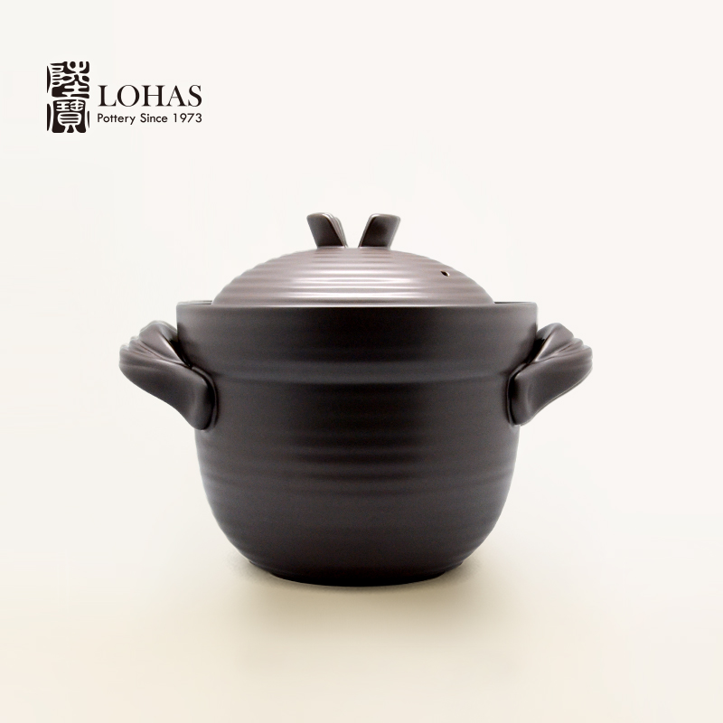 Taiwan lupao ceramic pot and wind double cover simmering stew cooking health casserole ancient cooking pot