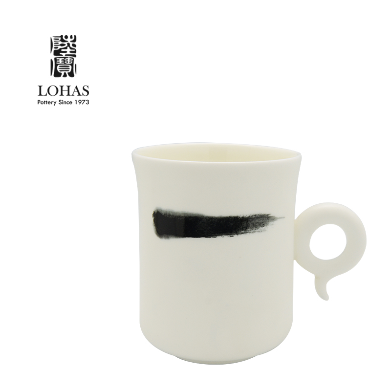 Taiwan lupao ink stain mark cup contracted office drinking water glass ceramic keller cup