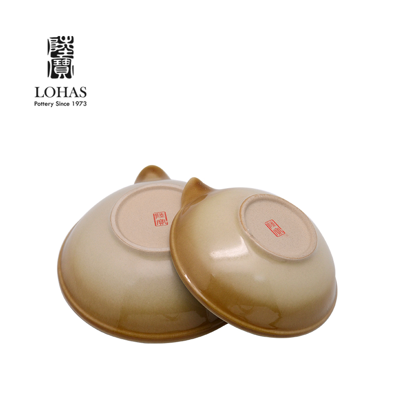 Taiwan lupao kitchen dishes pot ceramic plate disc feeder small bowl plate vessels