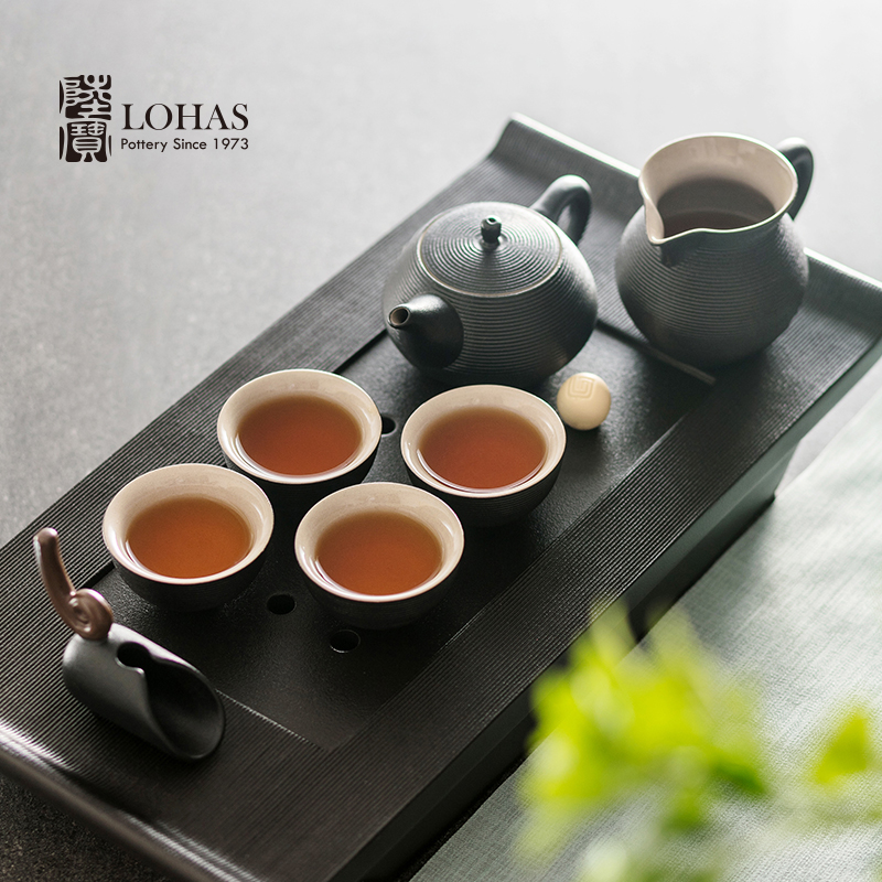 Lupao set of ceramic tea set elegant antique tea taking tea kungfu tea set group Spring Festival gift