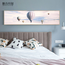 Hot air balloon scenery travel decoration painting Nordic modern simple living room bedroom bedside painting warm sofa background