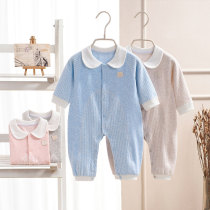 Baby one-piece cotton spring and autumn and winter newborn clothes men and women baby clothes underwear climbing clothes 0-3 6 months 12