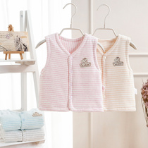 Baby vest autumn and winter warm cotton newborn horse clip male and female babies 0-3 cotton 3-6 vest 12 months waistcoat