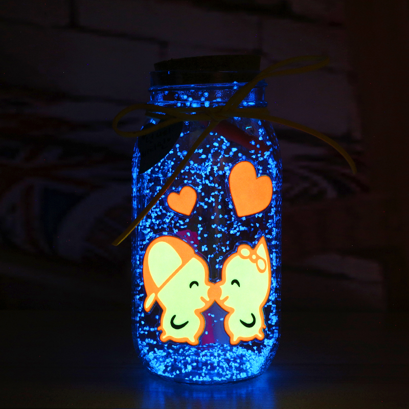chinese valentine's day walking heart birthday gift for romantic couples of boys and girls luminous stiers wishing star bottle 520 star bottle