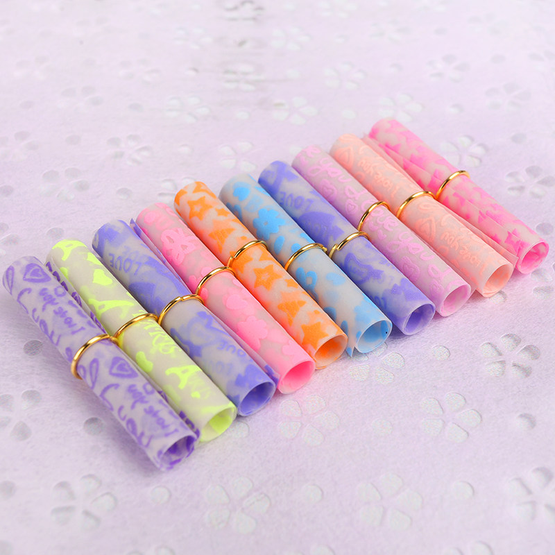 许愿小纸卷 瓶子装饰彩色星星纸条 迷你信纸小药丸 小便签满包邮_双氙