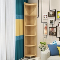 Corner wardrobe cabinet locker modern simple living room storage layered partition bedroom household solid wood multifunctional