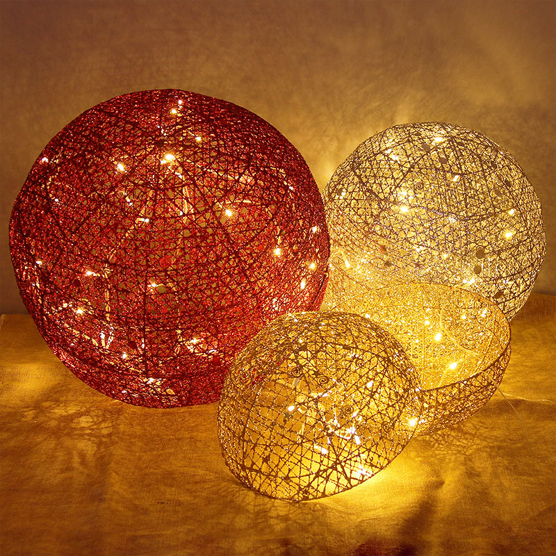 开业节日铁艺装饰用品吊球铁丝球彩球橱窗美陈装饰场景舞台装饰球