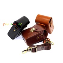 Protective cover card type camera bag leather case for Sony Canon Ricoh Panasonic Fuji Casio Nikon Samsung