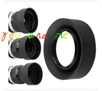 Three rubber hood wide-angle standard telephoto lens hood 49 52 55 58 62 67 72 77MM