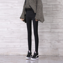 Hong Kong boomer 100 hitch to fit outside wearing underpants woman 2022 Spring and autumn new high waist display slim fit slim fit pants tide