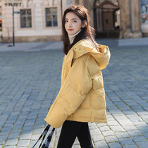 Hong Kong Chauth Thickened Short down Down Jackets Women 2021 Winter New Womens Dress Loose Slim Fit White Duck Suede Jacket