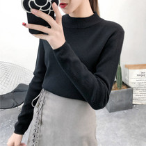 Fashion slim slim half turtle neck women's 2022 spring new women's Korean version of Joker long sleeve bottoming sweater