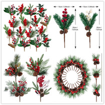 Christmas decorations bouquet DIY flower rings Christmas trees with festive shop window Bar scenes simulation of pine nuts accessories