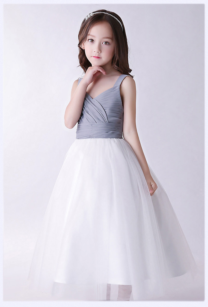 女大童晚礼服公主裙儿童主持人舞台走秀钢琴表演服花童婚纱蓬蓬裙