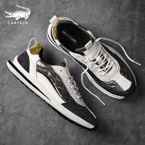 Crocodile Mens shoes winter down cloth sneakers 2021 new mens travel Forrest Gump shoes mens trendy shoes Wild